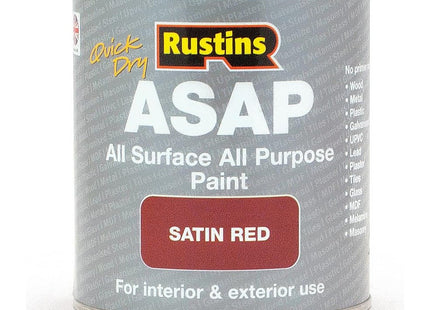 Rustins Asap Paint, Red, 500ml