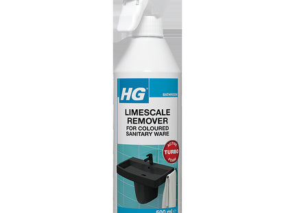 HG Limescale Remover, Colored Sanitary Ware, Powerful for Black Taps, Showers, Sinks 500ml