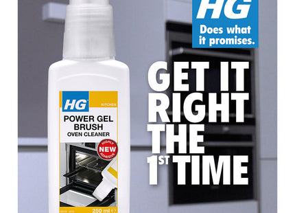 HG Power Gel Brush Oven Cleaner, Professional Grade Heavy Duty Cleaning Kit 250ml