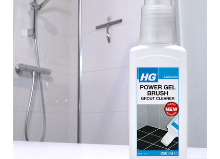 HG Power Gel Brush Grout Cleaner Deep Cleans Tile Joints 250ml