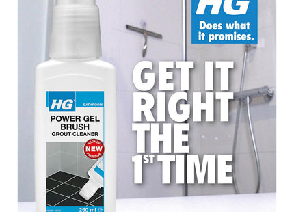HG Power Gel Brush Grout Cleaner Deep Cleans Tile Joints 250ml