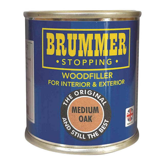 Brummer Wood Filler Medium Oak 250g- 2 Sizes & Assorted Shades Ideal for DIY Wood Repairs & Restorations