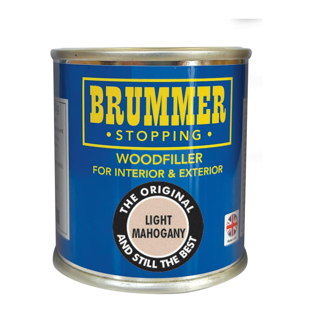 Brummer Wood Filler Light Mahogany 250g - 2 Sizes & Assorted Shades Ideal for DIY Wood Repairs & Restorations
