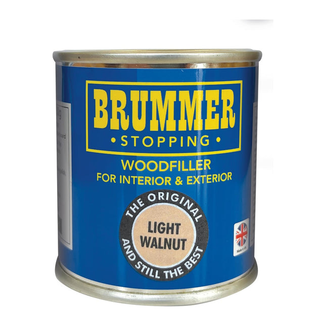 Brummer Wood Filler Light Walnut 250g - 2 Sizes & Assorted Shades Ideal for DIY Wood Repairs & Restorations