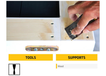 Everbuild 2-Part High Performance Wood Filler - Fast Drying - Weatherproof - Easy to Mix and Apply - White - 500g