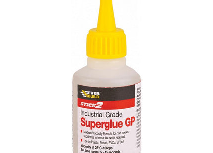 Everbuild Industrial Superglue General Purpose 20g EVBCYN20
