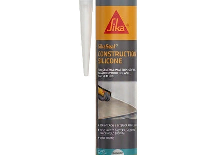 Everbuild Everflex 200 Contractors Lma Silicone Sealant - Suitable for Interior and Exterior Use - Quick Curing - Waterproof - Transparent - 295ml