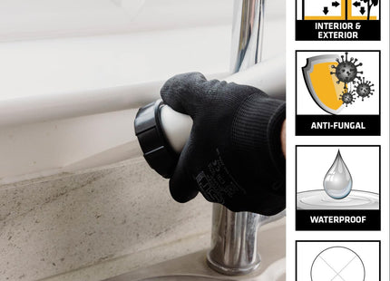 Everbuild Everflex 200 Contractors Lma Silicone Sealant - Suitable for Interior and Exterior Use - Quick Curing - Waterproof - Transparent - 295ml