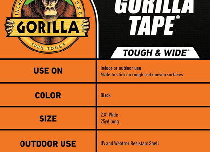 Gorilla Glue Tape Tough and Wide 27m