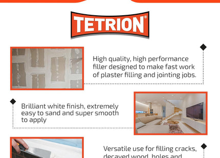 Tetrion Easy On Filler Sack 5kg - High-Performance, Fast-Drying Interior Filler for Smooth, Durable, and Easy-to-Apply Wall & Surface Repairs