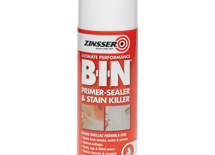 Zinsser 400ml B.I.N Primer/Sealer Stain Killer Aerosol ZINBIN400A
