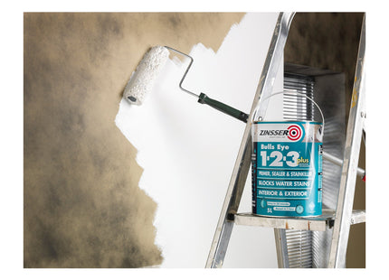 Zinsser Bulls Eye 1-2-3 Primer-Sealer & Stain Killer 2.5 Litre Ready Mixed Colour - White