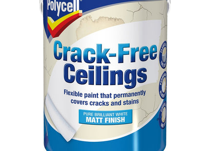 Polycell Crack-Free Ceilings Smooth Matt 5 Litre