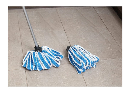 Addis Mega 100% Microfibre Mop Replacement Refill head, Blue & White