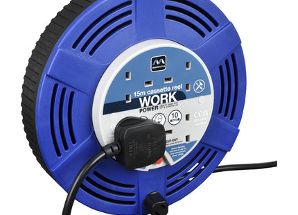 Masterplug Four Socket 15 Metre Cassette Reel 4g LCT1510