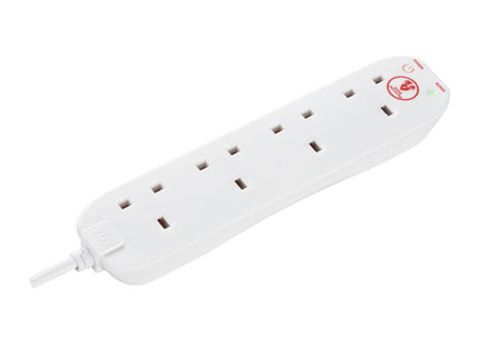 Masterplug Four Socket Extension Lead, 4 Metre Cable, 4-Way Plug Extension Cable 4g SRG44N