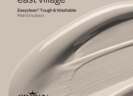 Crown Easyclean Mocha Matt Emulsion Wall Paint - Stain Resistant 2.5 Litre