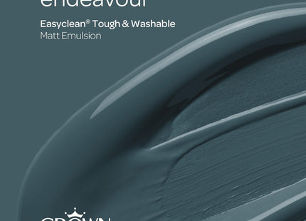Crown Easyclean Matt Emulsion Wall Paint Endeavour - Stain Resistant 2.5 Litre