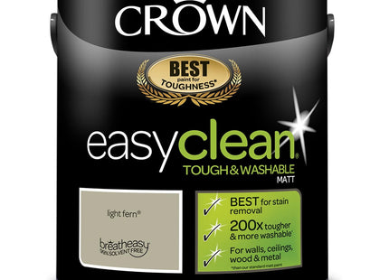 Crown Light Fern 2.5 Litre easyclean Matt Emulsion