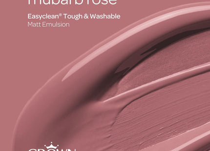 Crown Rhubarb Rose 2.5 Litre easyclean Matt Emulsion
