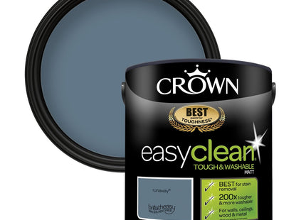 Crown Easyclean Matt Emulsion Wall Paint Runaway - Stain Resistant 2.5 Litre