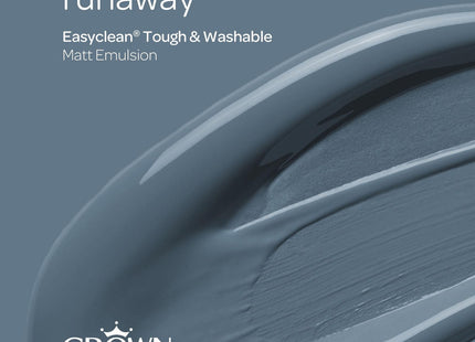 Crown Easyclean Matt Emulsion Wall Paint Runaway - Stain Resistant 2.5 Litre