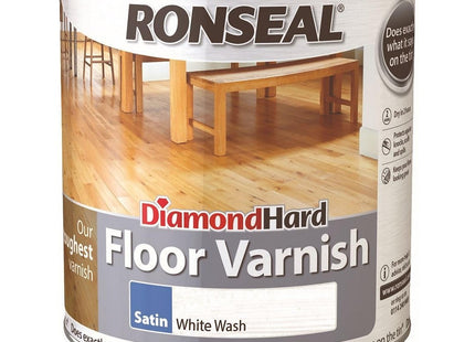 Ronseal Diamond Hard Floor Varnish White Ash 2.5 Litre