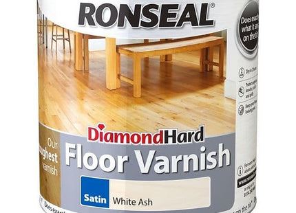 Ronseal Diamond Hard Floor Varnish White Ash 2.5 Litre