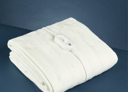Pifco Single Electric Blanket Heated Electric Under Blanket with 3 Heat Settings with Detachable Controller Easy Fit Straps -Machine Washable White