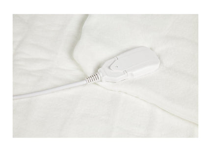 Pifco White Electric Blanket Double Heated Electric Under Blanket with 3 Heat Settings with Detachable Controller Machine Washable
