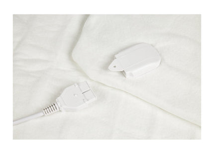 Pifco White Electric Blanket Double Heated Electric Under Blanket with 3 Heat Settings with Detachable Controller Machine Washable