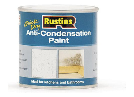 Rustins Anti-Condensation Paint 250ml - Prevents Damp and Mould, Easy Application, Long-Lasting Protection for Walls and Ceilings Indoors
