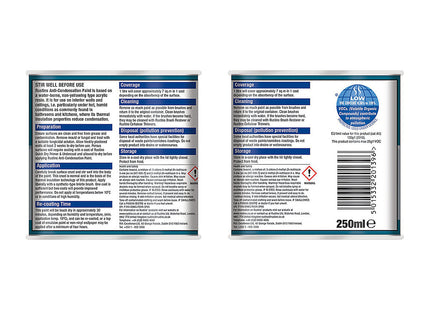 Rustins Anti-Condensation Paint 250ml - Prevents Damp and Mould, Easy Application, Long-Lasting Protection for Walls and Ceilings Indoors