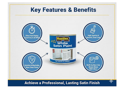 Rustins Satin White 1 Litre