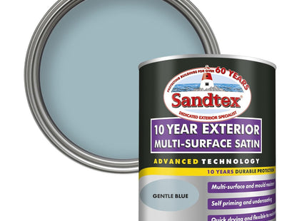 Sandtex 10 Year Multi Surface Satin Paint 750ml Gentle Blue