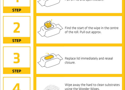 Everbuild Sika Biodegradable Multi-Use Cleaning Wipes for the Building Trade 60 Pack