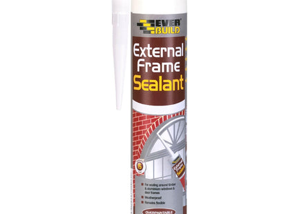 Everbuild External Frame Sealant - Interior And Exterior Use - Permanently Flexible - Mould-Resistant - Stone - 290ml