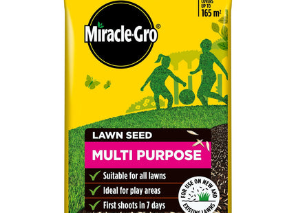 Miracle-Gro Multi Purpose Lawn Seed, Child & Pet Friendly, Coverage 165m2, 5kg Bag