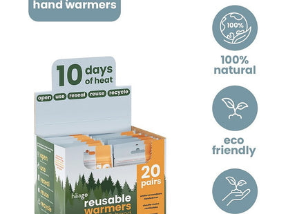 Haago Reusable Hand Warmers 1 Pair 100% Natural