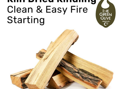 Green Olive Firewood Company Kiln Dried Natural Wood Kindling - Net Bag