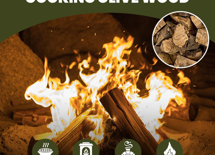 Green Olive Firewood Company Olive Hardwood Logs Kiln Dried Logs For Wood Burner, Aromatic Pizza Oven Wood. Hardwood for Pizza Ovens 7.5kg