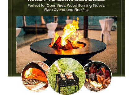 Green Olive Firewood Company Hardwood Kiln Fire Wood high and efficient Heat Output- Kiln Dried Hardwood Logs 40 Litre