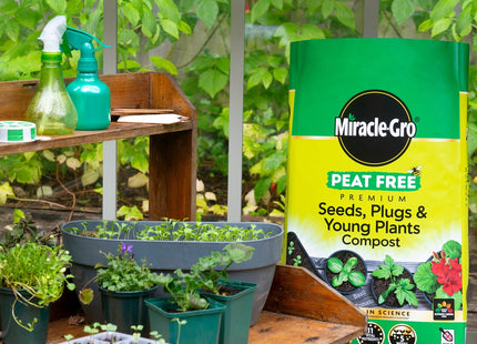 Miracle-Gro Peat Free Premium Seeds, Plugs & Young Plants Compost, 20 Litre