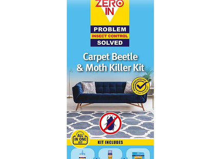 STV Zero In All-In-One Carpet Beetle & Moth Killer Kit. Prevent Reinfestations. Value Kit Includes Powder, Killer, Strips 20-Pack