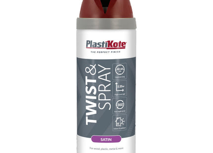 PlastiKote 22105 400ml Premium Spray Paint Satin - Wine Red