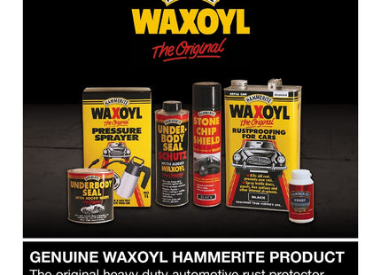 Hammerite Waxoyl Car Underseal and Rust Protection. Rust Inhibitor and Rust Converter for Classic Car Care. 400ml Black 5092855