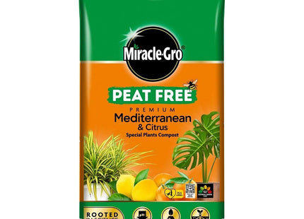Miracle-Gro Peat-Free Premium Mediterranean & Citrus Plant Compost, 10 Litre
