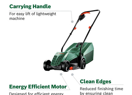 Bosch Corded Lawnmower EasyRotak 32-225 (1200 Watt, Cutting Width: 32 cm, 31-Litre Grass Box, Suitable for Quick and Easy Mowing with Tidy Edges)