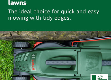 Bosch Corded Lawnmower EasyRotak 32-225 (1200 Watt, Cutting Width: 32 cm, 31-Litre Grass Box, Suitable for Quick and Easy Mowing with Tidy Edges)