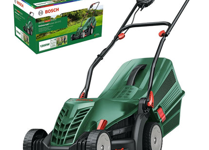 Bosch Corded Lawnmower UniversalRotak 34-410 (230 V, cutting width: 34 cm, 40-litre grass box, with GrassCombs)
